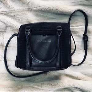 ARMANI EXCHANGE Leather Satchel Shoulder Purse Bag